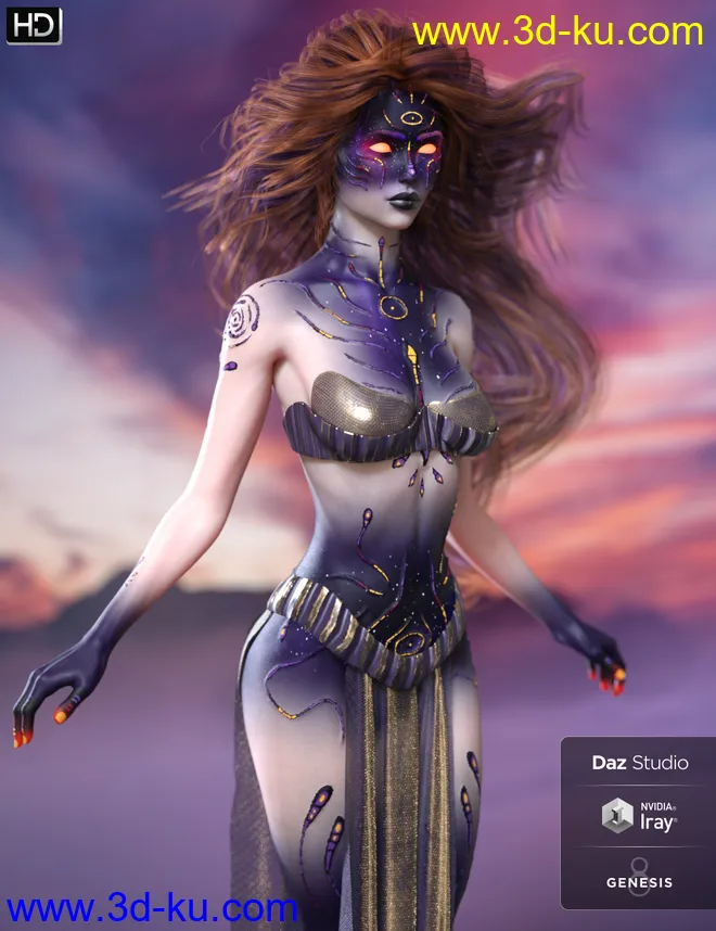 Nebulosa HD for Genesis 8 Female模型的图片8
