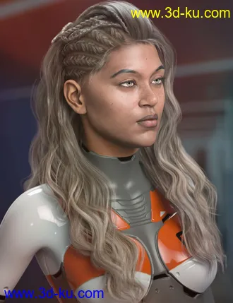 3D打印模型Neona Hair for Genesis 3, 8, and 8.1 Females的图片