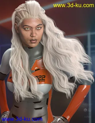 3D打印模型Neona Hair for Genesis 3, 8, and 8.1 Females的图片