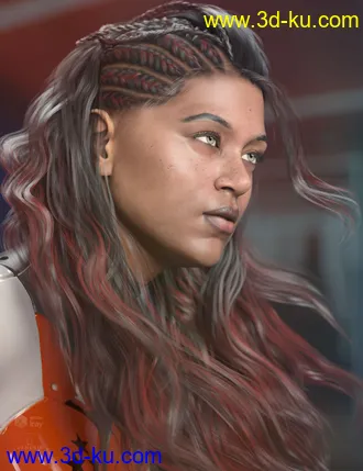 3D打印模型Neona Hair for Genesis 3, 8, and 8.1 Females的图片