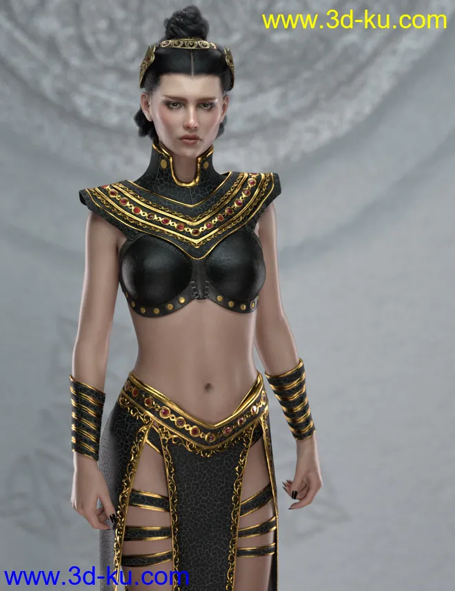 Night Queen Outfit for Genesis 8 Females模型的图片1
