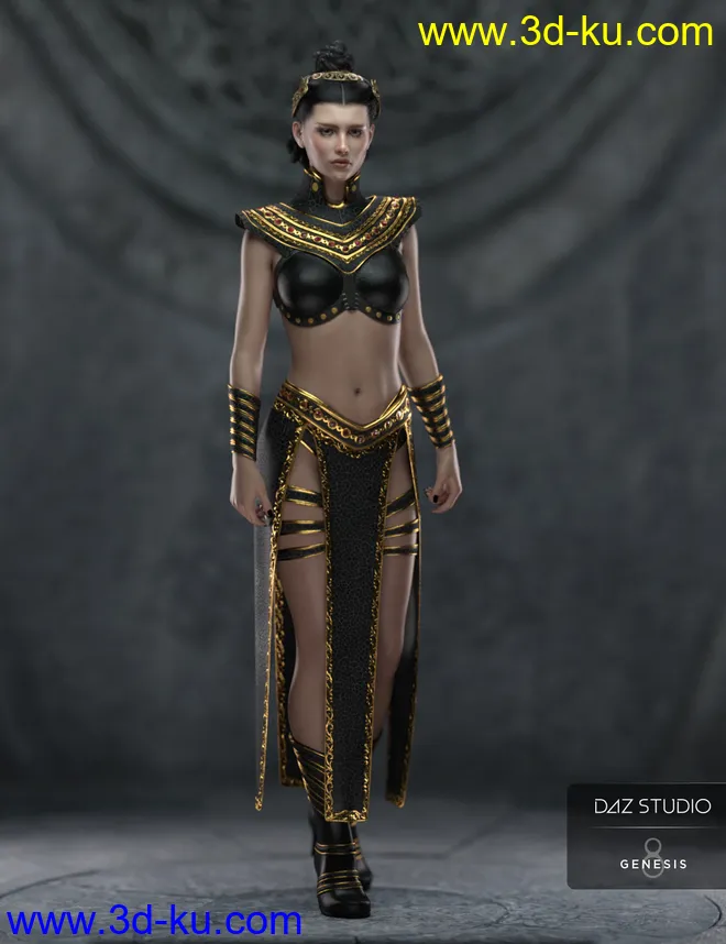 Night Queen Outfit for Genesis 8 Females模型的图片2