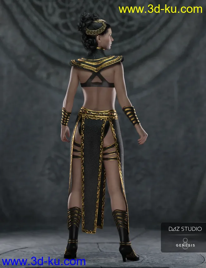 Night Queen Outfit for Genesis 8 Females模型的图片3