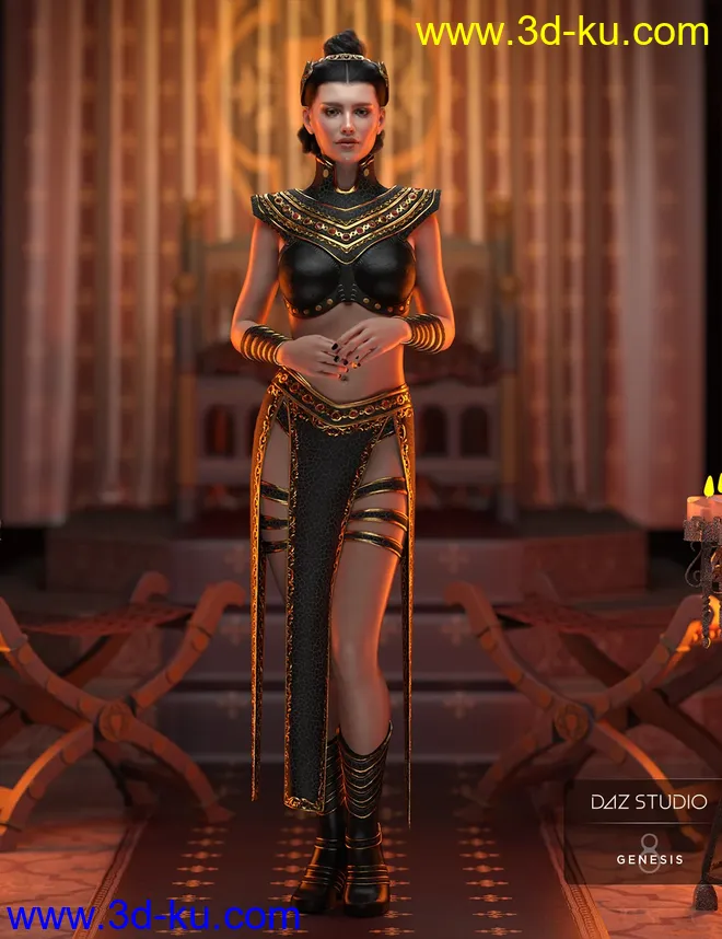 Night Queen Outfit for Genesis 8 Females模型的图片4
