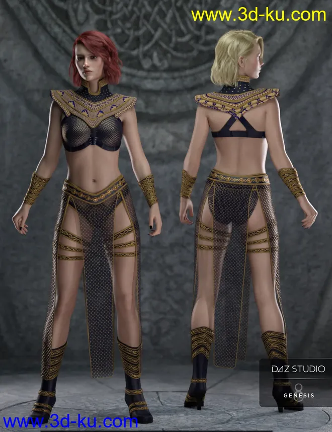 Night Queen Outfit for Genesis 8 Females模型的图片8