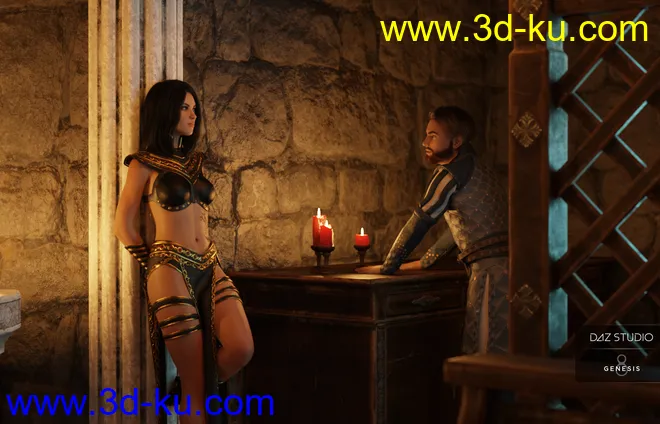 Night Queen Outfit for Genesis 8 Females模型的图片9