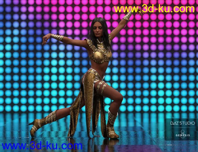 Night Queen Outfit for Genesis 8 Females模型的图片10