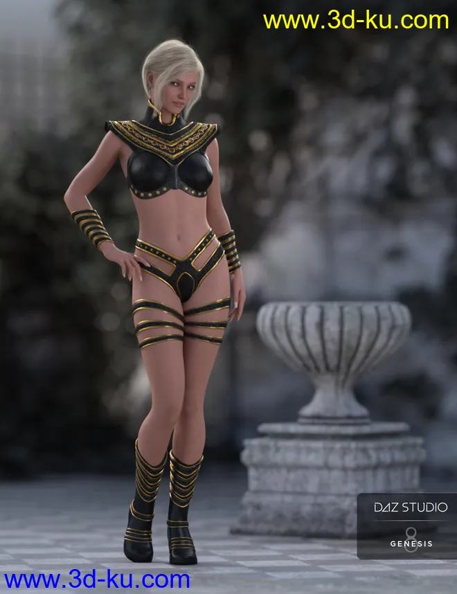 Night Queen Outfit for Genesis 8 Females模型的图片11