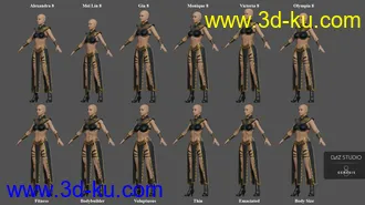 3D打印模型Night Queen Outfit for Genesis 8 Females的图片