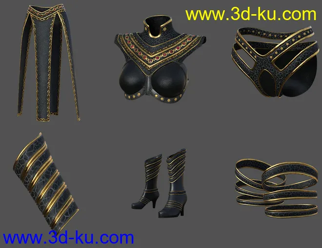 Night Queen Outfit for Genesis 8 Females模型的图片13