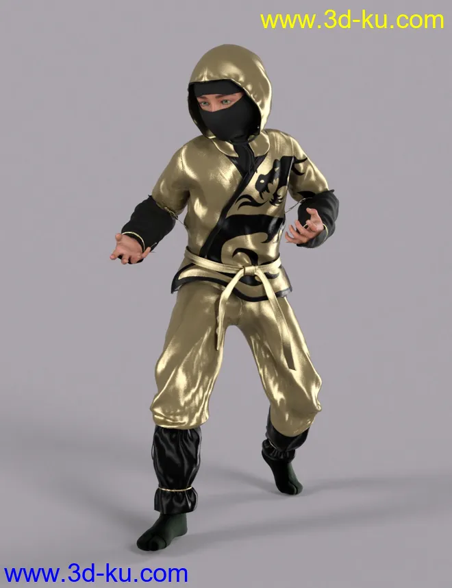 Ninja Kid Outfit Textures模型的图片3