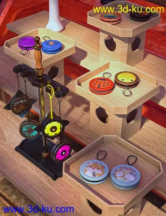 3D打印模型Ninja Yoyo Accessory for Genesis 8 and 8.1 Male的图片