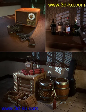3D打印模型Noir Detective Props的图片