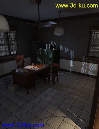 3D打印模型Noir Sleuth Office的图片