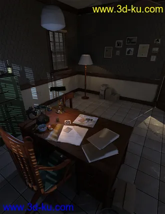 3D打印模型Noir Sleuth Office的图片
