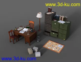 3D打印模型Noir Sleuth Office的图片