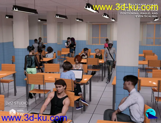 Now-Crowd Billboards - School Life模型的图片11