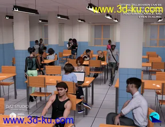3D打印模型Now-Crowd Billboards - School Life的图片