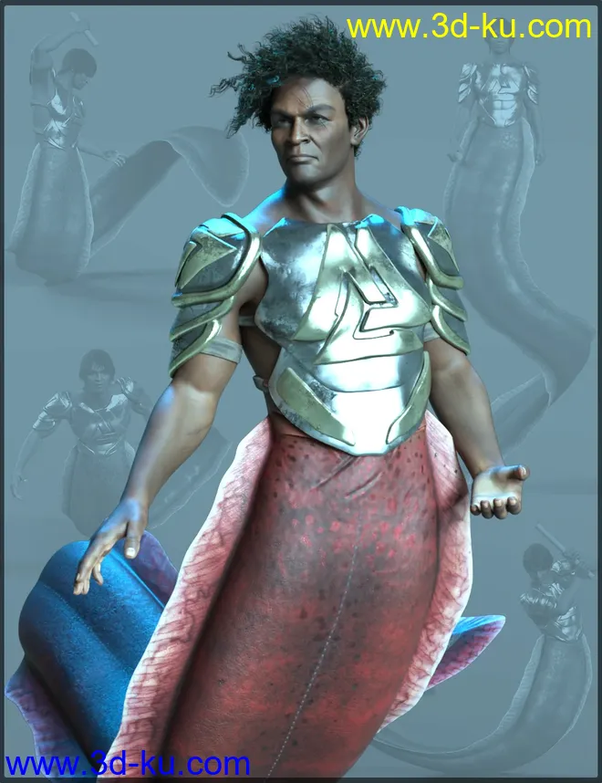 Ocean Warrior Poses for Zale 8.1 and Genesis 8.1 Males模型的图片1