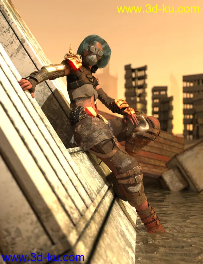 Oceans Apocalypse Infiltrator for Genesis 8.1 Female模型的图片3