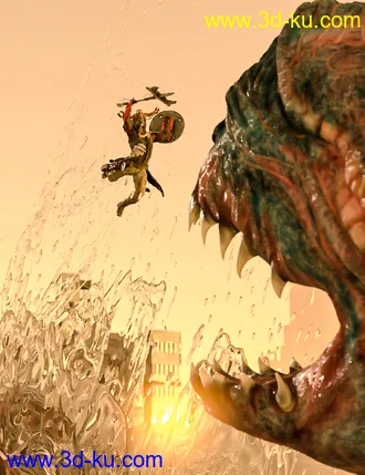 3D打印模型Oceans Apocalypse Warrior Outfit for Genesis 8.1 Male的图片