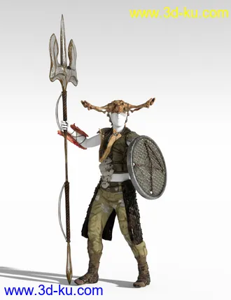 3D打印模型Oceans Apocalypse Warrior Outfit for Genesis 8.1 Male的图片