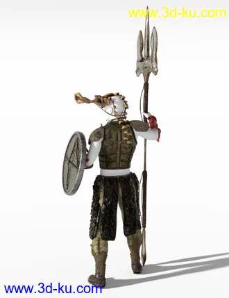 3D打印模型Oceans Apocalypse Warrior Outfit for Genesis 8.1 Male的图片