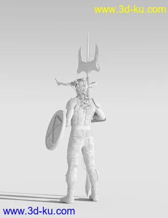 3D打印模型Oceans Apocalypse Warrior Outfit for Genesis 8.1 Male的图片