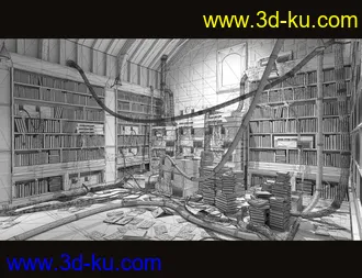 3D打印模型Old Library的图片