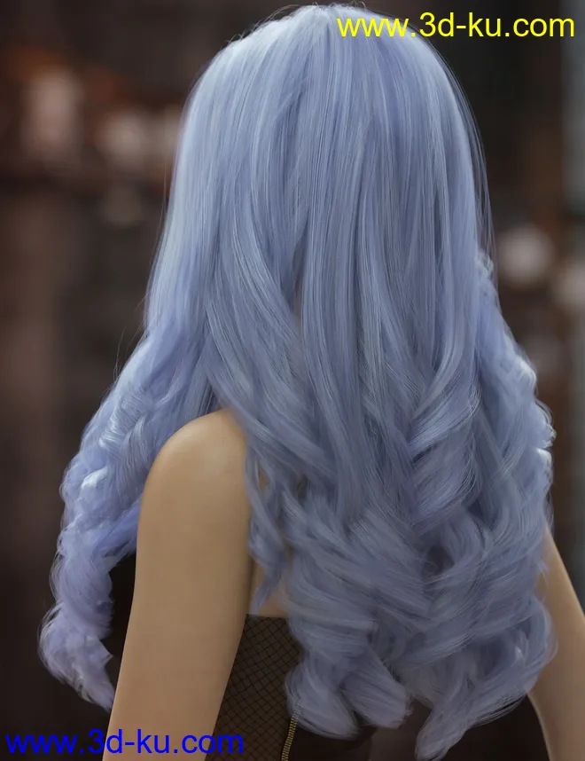 Oneida Hair for Genesis 3, 8, and 8.1 Females模型的图片8