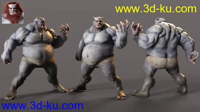 Oni HD for Genesis 8.1 Male模型的图片3