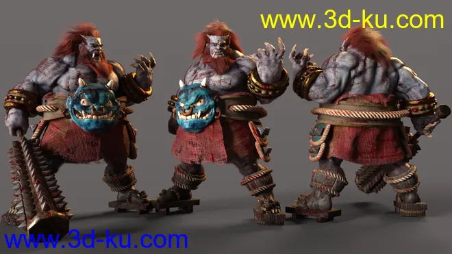 Oni Warrior Outfit for Genesis 8 Male模型的图片2