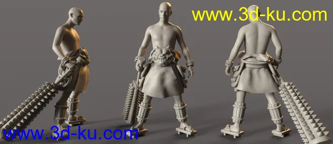 Oni Warrior Outfit for Genesis 8 Male模型的图片4