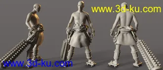 3D打印模型Oni Warrior Outfit for Genesis 8 Male的图片