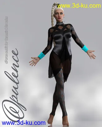 3D打印模型Opulence dForce Outfit for Genesis 8 Female(s)的图片