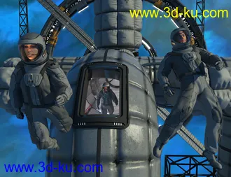 3D打印模型Orbital Suit for Genesis 8 Females的图片