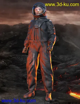 3D打印模型Orbital Suit for Genesis 8 Females的图片