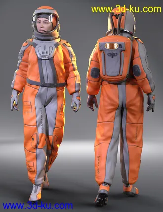 3D打印模型Orbital Suit for Genesis 8 Females的图片