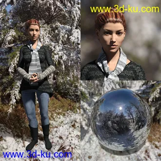 3D打印模型Orestes Iray HDRI Environment - Winter Grove的图片