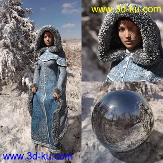 3D打印模型Orestes Iray HDRI Environment - Winter Grove的图片
