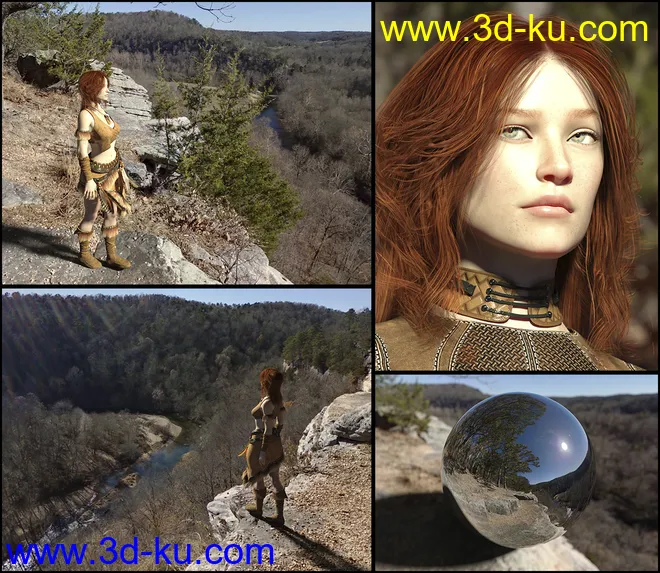 Orestes Iray HDRI Environments - High Bluff Overlook模型的图片5