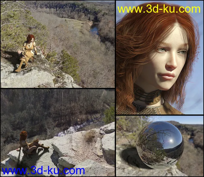 Orestes Iray HDRI Environments - High Bluff Overlook模型的图片6