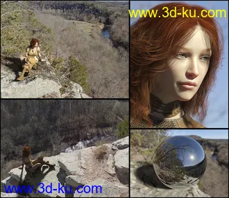 3D打印模型Orestes Iray HDRI Environments - High Bluff Overlook的图片