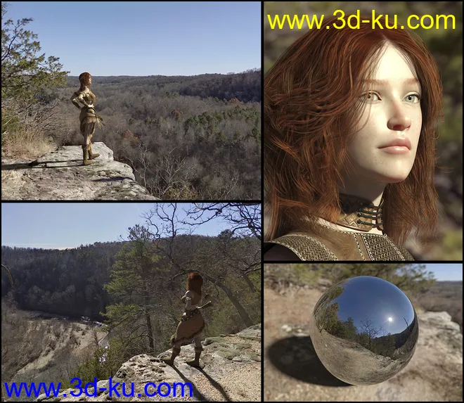 Orestes Iray HDRI Environments - High Bluff Overlook模型的图片8