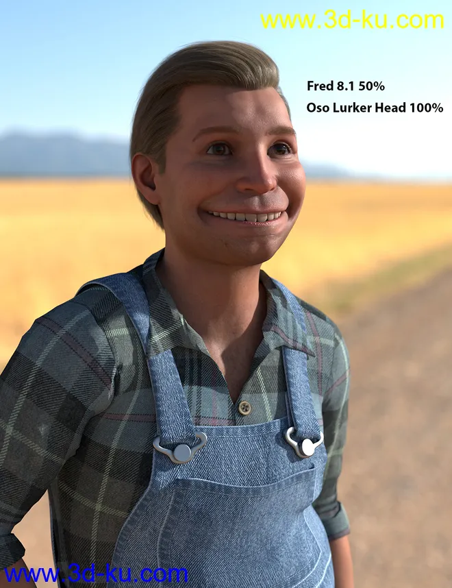Oso Lurker for Genesis 8.1 Male模型的图片7