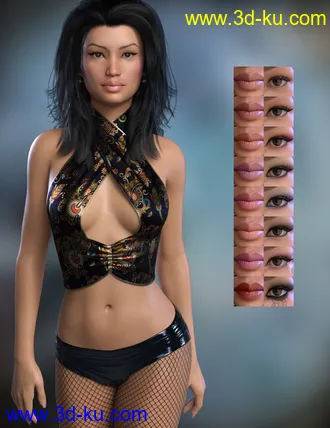 3D打印模型P3D Kim for Genesis 8 Female的图片