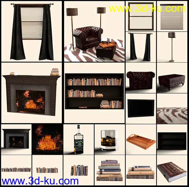 Perfect Pinups Film Noir Sitting Room模型的图片6