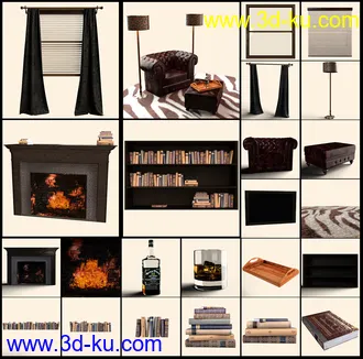 3D打印模型Perfect Pinups Film Noir Sitting Room的图片