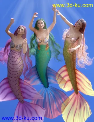 3D打印模型PhilW's Mermaid Tail Textures for Coral 8.1的图片