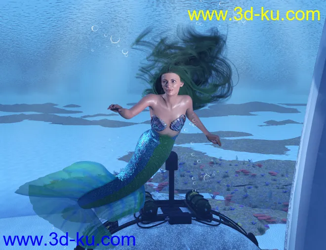 PhilW's Mermaid Tail Textures for Coral 8.1模型的图片4